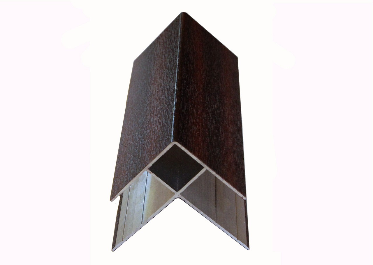 Универсальный профиль алюминиевый 3м внешний угол цвет Тик - фото - 8